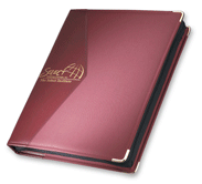 Microfibre Stitched Zippered Embossed Binder